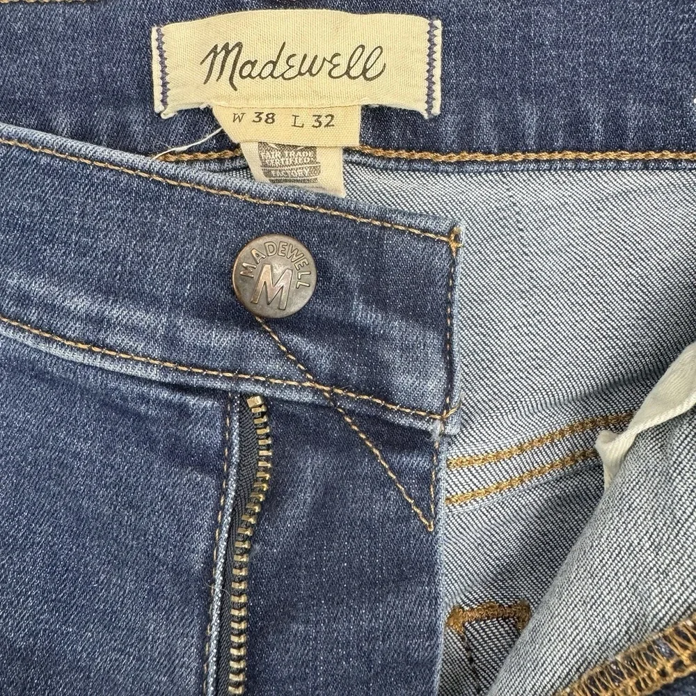 Madewell Athletic Slim CoolMax Jeans Men's 38x32 Blue Stretch Denim